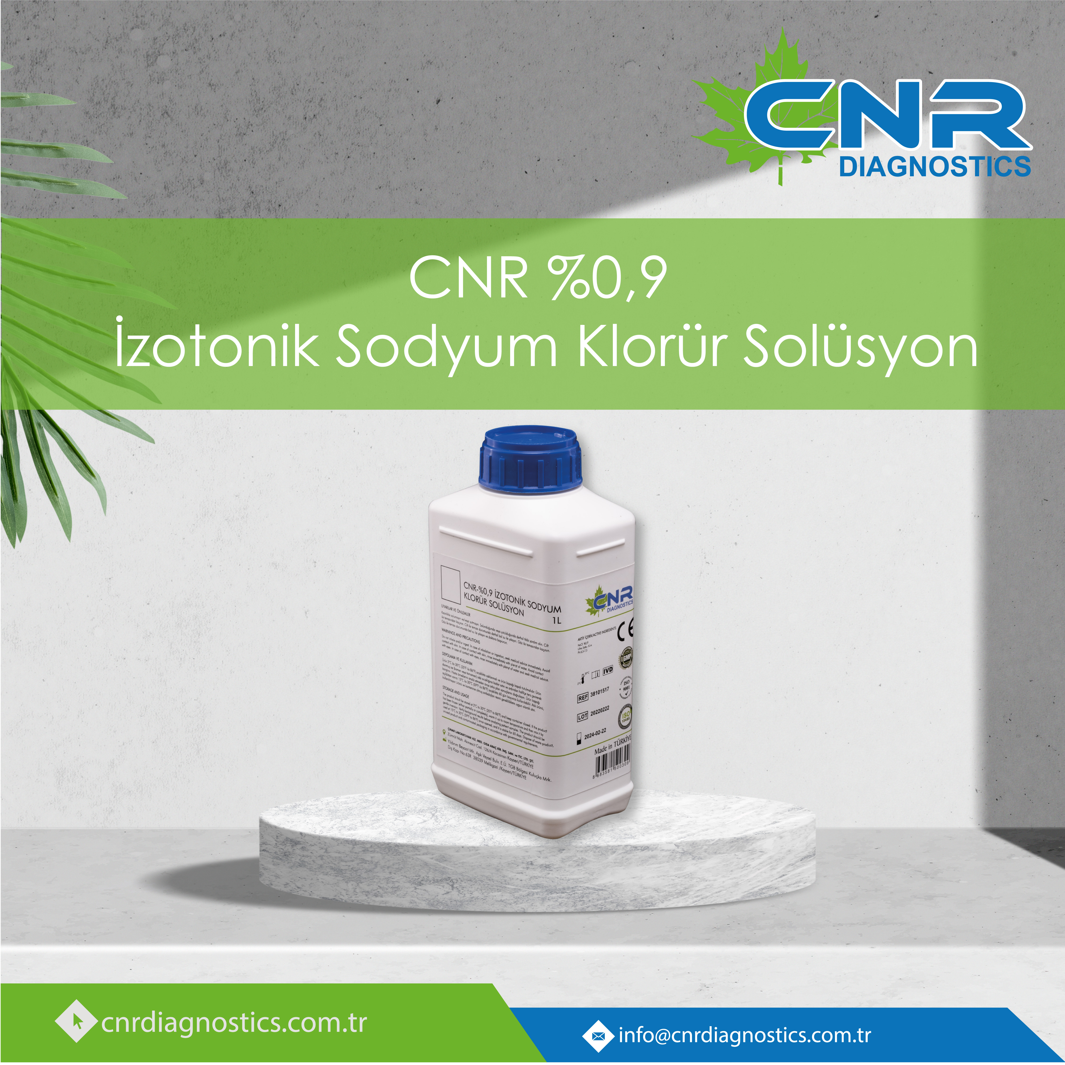 CNR %0,9 İZOTONİK SODYUM KLORÜR SOLÜSYON 1 L